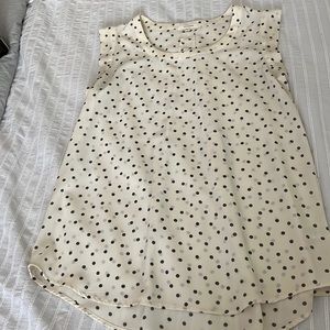 Polka dot blouse wide with scoop neck